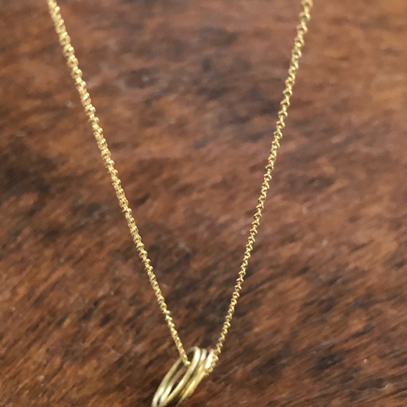 π 3 circle pendants 16β gold like chain - Picture 6 of 14